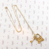 Victorian Revival Lock & Key Love Token Necklace