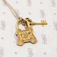 Victorian Revival Lock & Key Love Token Necklace