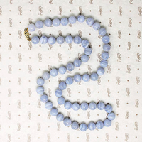 Tranquil Blue Lace Agate Bead Necklace