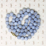 Tranquil Blue Lace Agate Bead Necklace