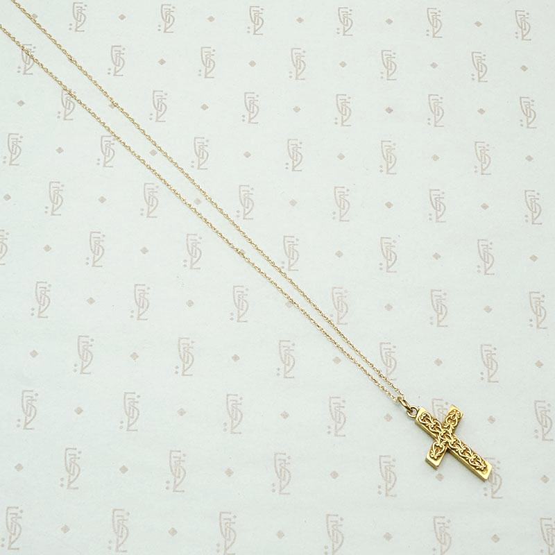 Jaunty Gold Cross with Applied Details