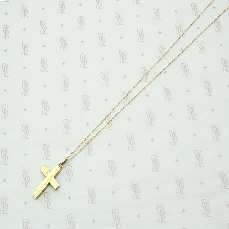 Jaunty Gold Cross with Applied Details