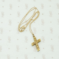 Jaunty Gold Cross with Applied Details