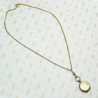 Antique Pocket Watch-Style Locket on Toggle Chain
