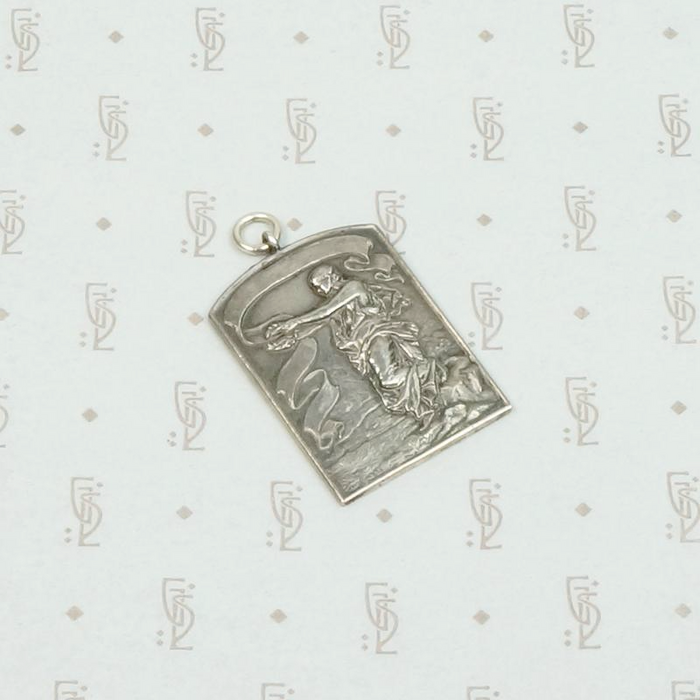 Sterling Art Nouveau Pendant of Victory