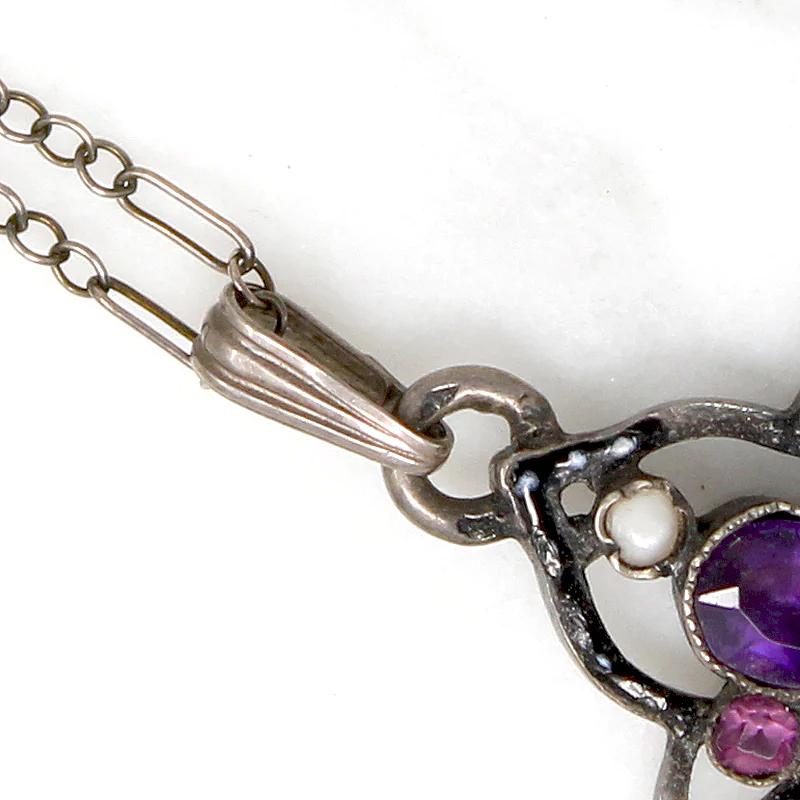 Stunning Beryl, Pearl & Paste French Silver Cross Circa 1830