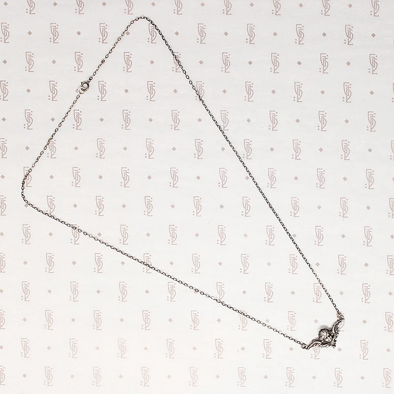 Divine Edwardian Silver Angel Necklace