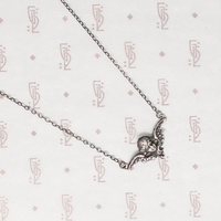 Divine Edwardian Silver Angel Necklace