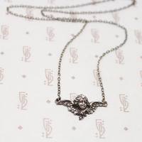 Divine Edwardian Silver Angel Necklace