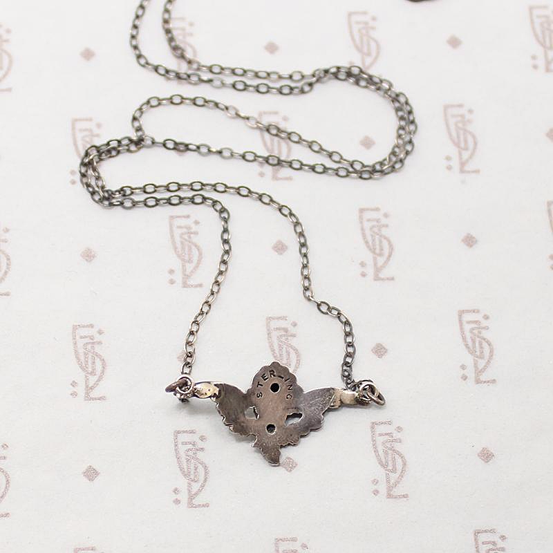 Divine Edwardian Silver Angel Necklace