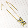 Brilliant Mixed Metal & Lapis Brutalist Necklace