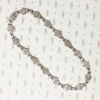 Sterling & Paste Choker with Art Deco Lines