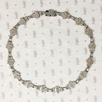 Sterling & Paste Choker with Art Deco Lines