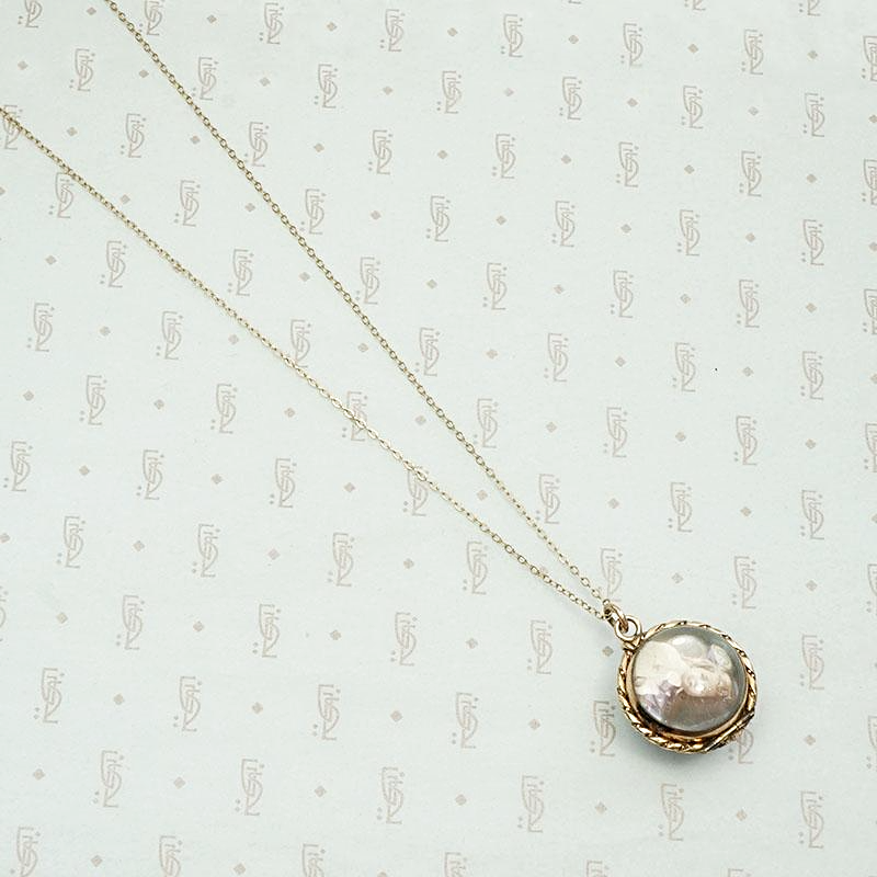Crystal Ball Double Sided Locket