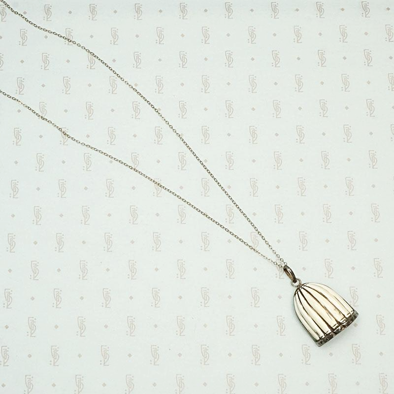 Carved Warthog Tusk in Silver Pendant