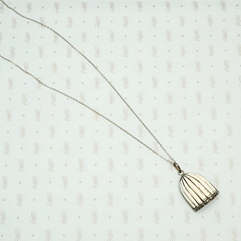 Carved Warthog Tusk in Silver Pendant