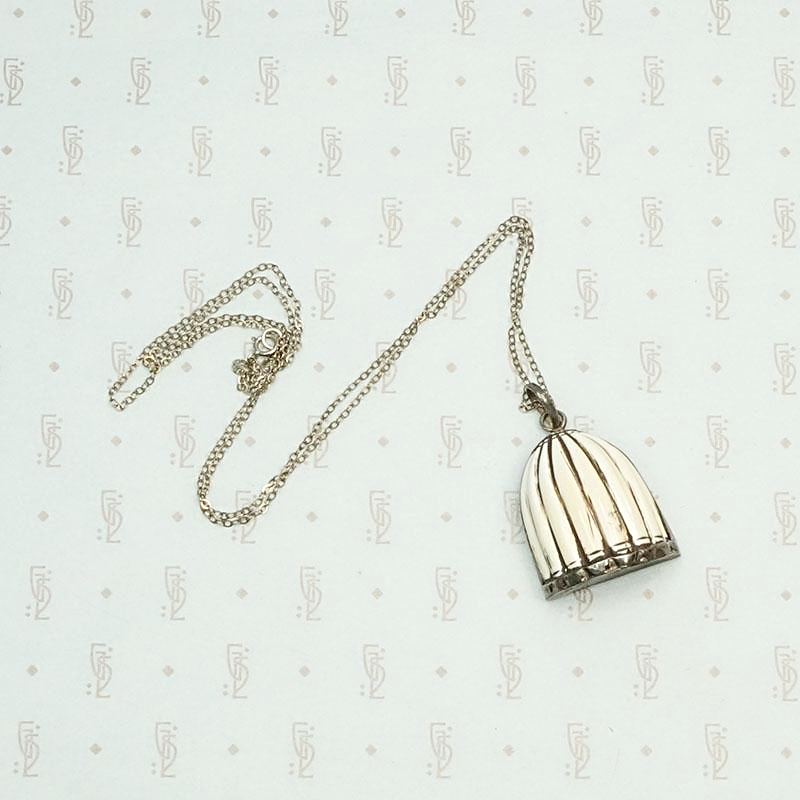Carved Warthog Tusk in Silver Pendant
