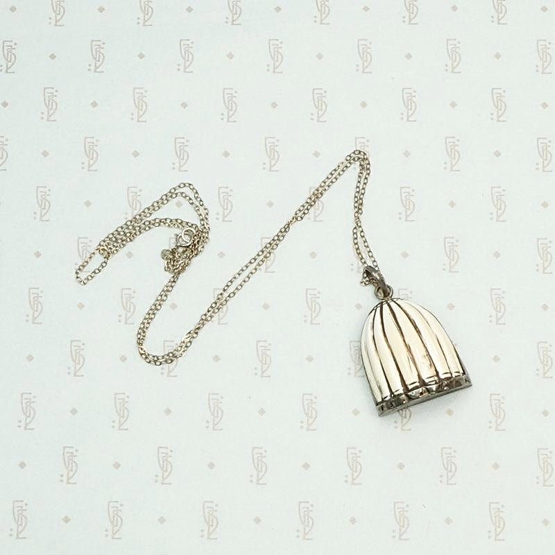 Carved Warthog Tusk in Silver Pendant