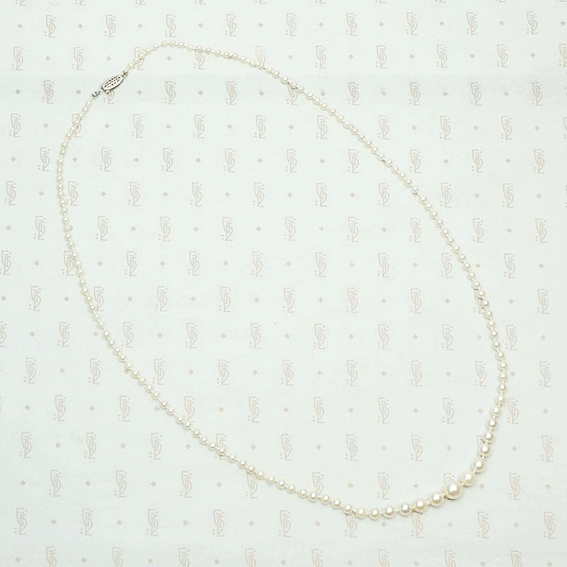 1950s Princess Length Graduated Pearl Necklace