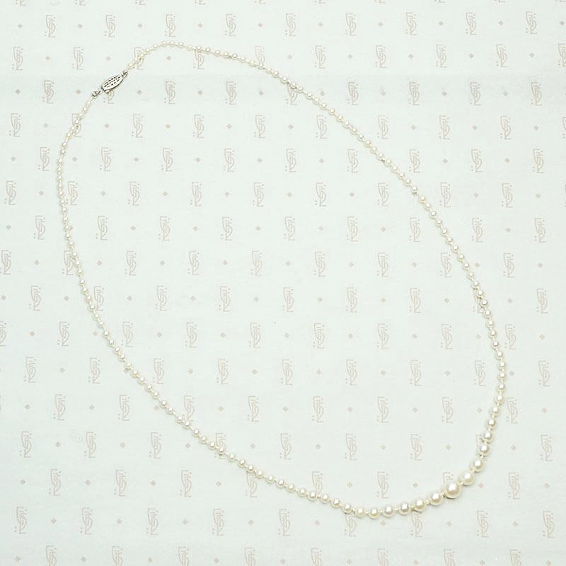 1950s Princess Length Graduated Pearl Necklace