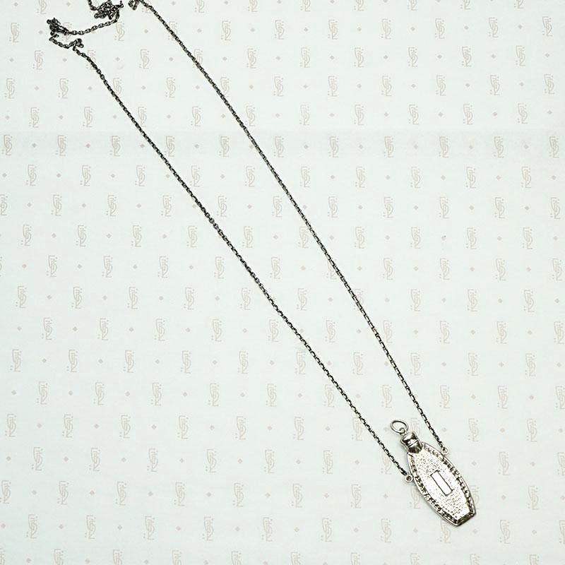 Arts & Crafts Sterling Silver Perfume Bottle Necklace