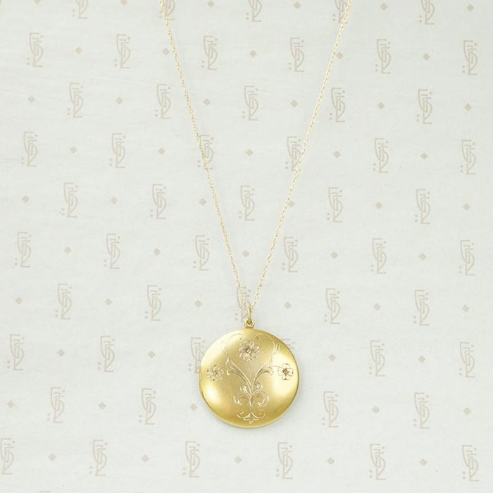 Engraved Bouquet Edwardian Locket