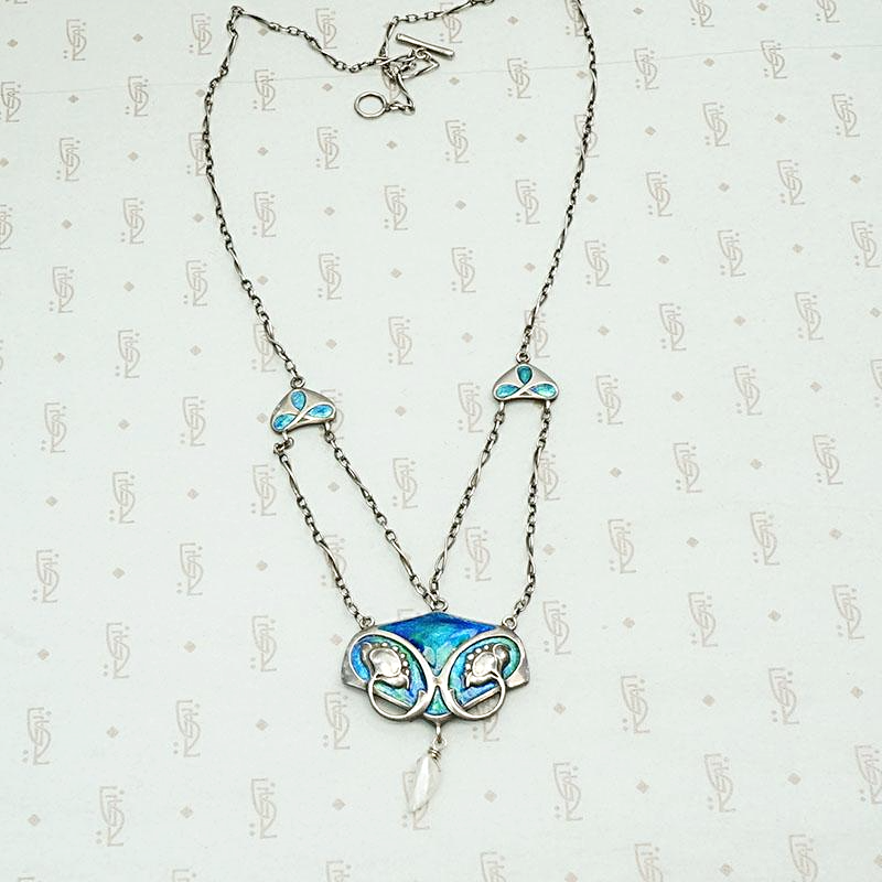 Exquisite Enamel Murrle Bennett Swag Necklace
