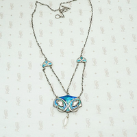 Exquisite Enamel Murrle Bennett Swag Necklace