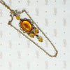 Glowing Amber Glass Czech Necklace
