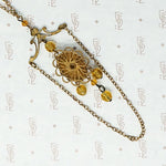 Glowing Amber Glass Czech Necklace