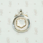 Round English Sterling Silver Fob with Shield