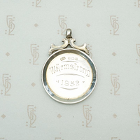 Round English Sterling Silver Fob with Shield