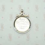 Round English Sterling Silver Fob with Shield
