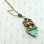 Exciting German Art Deco Pendant & Chain by Fahrner