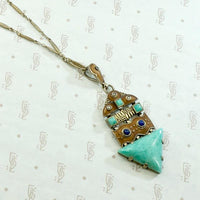 Exciting German Art Deco Pendant & Chain by Fahrner