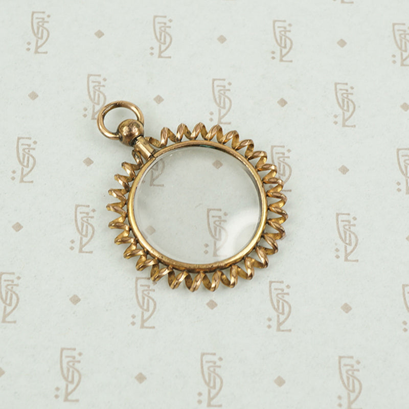 Spiral Framed Double-Sided Locket