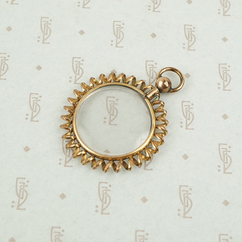 Spiral Framed Double-Sided Locket