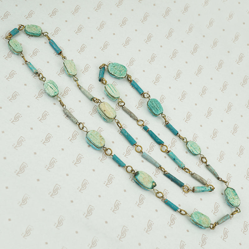 1960's Egyptian Revival Scarab Bead Necklace