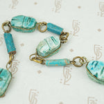 1960's Egyptian Revival Scarab Bead Necklace