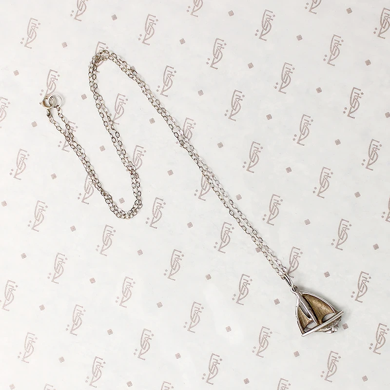 Vintage Sterling Silver Sailboat Pendant