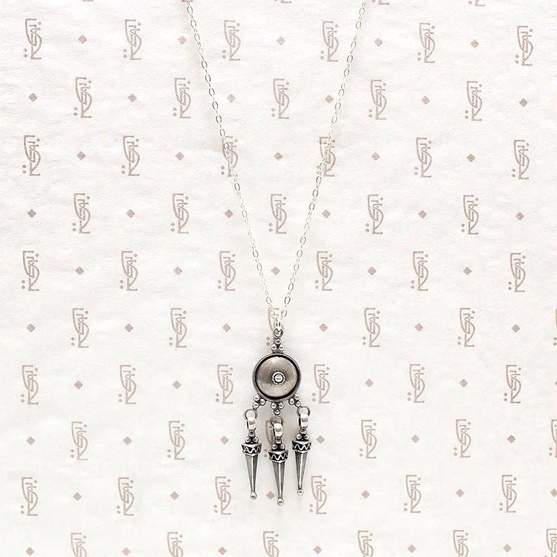 "Azriel David" Sterling Silver Dangle Pendant