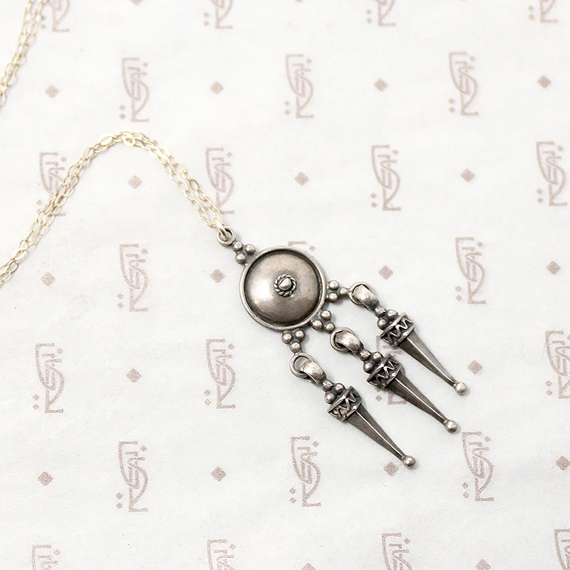 "Azriel David" Sterling Silver Dangle Pendant