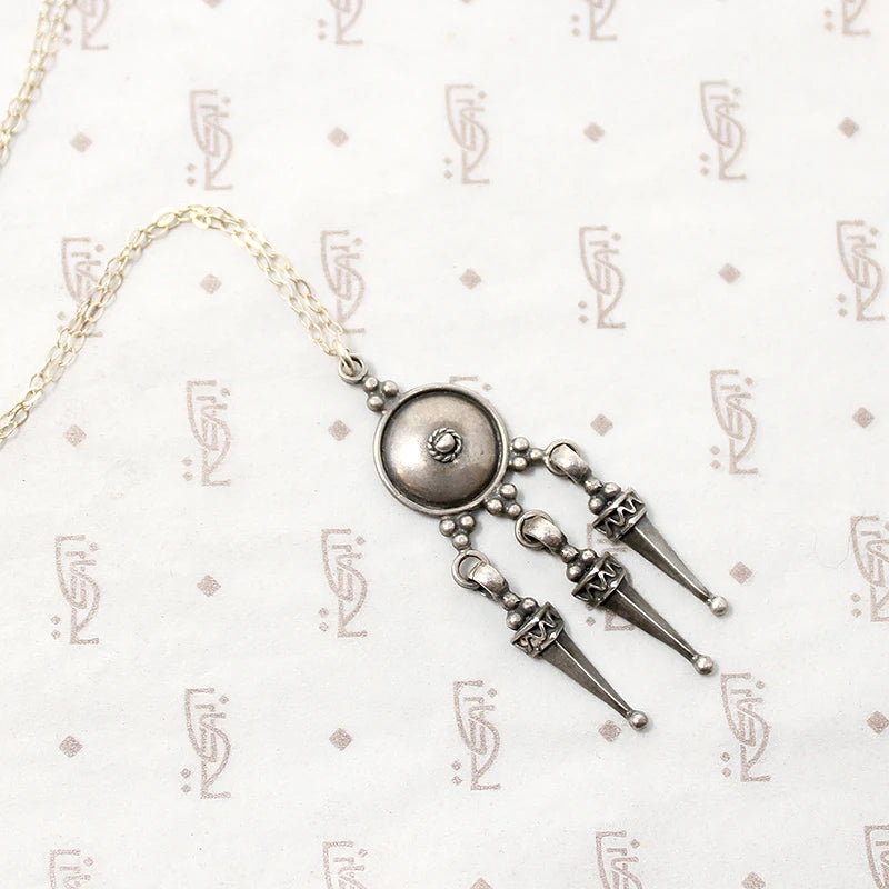 "Azriel David" Sterling Silver Dangle Pendant
