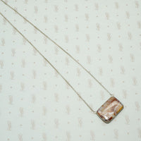Fascinating Picture Agate Necklace in Silver