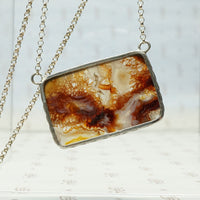 Fascinating Picture Agate Necklace in Silver