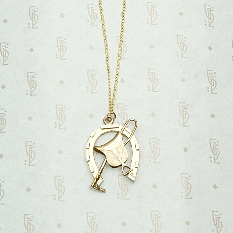 Equestrian Themed Gold Filled Pendant