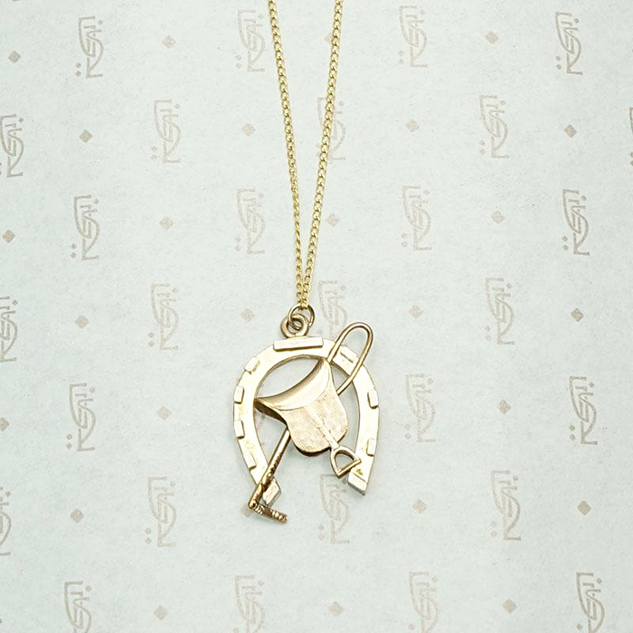 Equestrian Themed Gold Filled Pendant