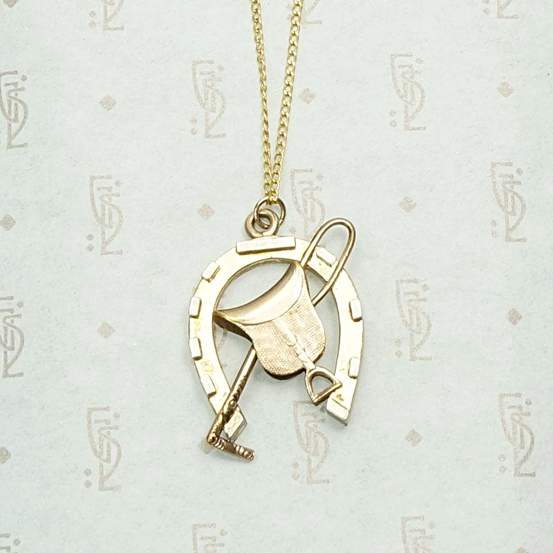 Equestrian Themed Gold Filled Pendant