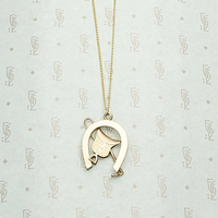 Equestrian Themed Gold Filled Pendant, back view