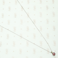 ruby 14k white gold solitaire pendant